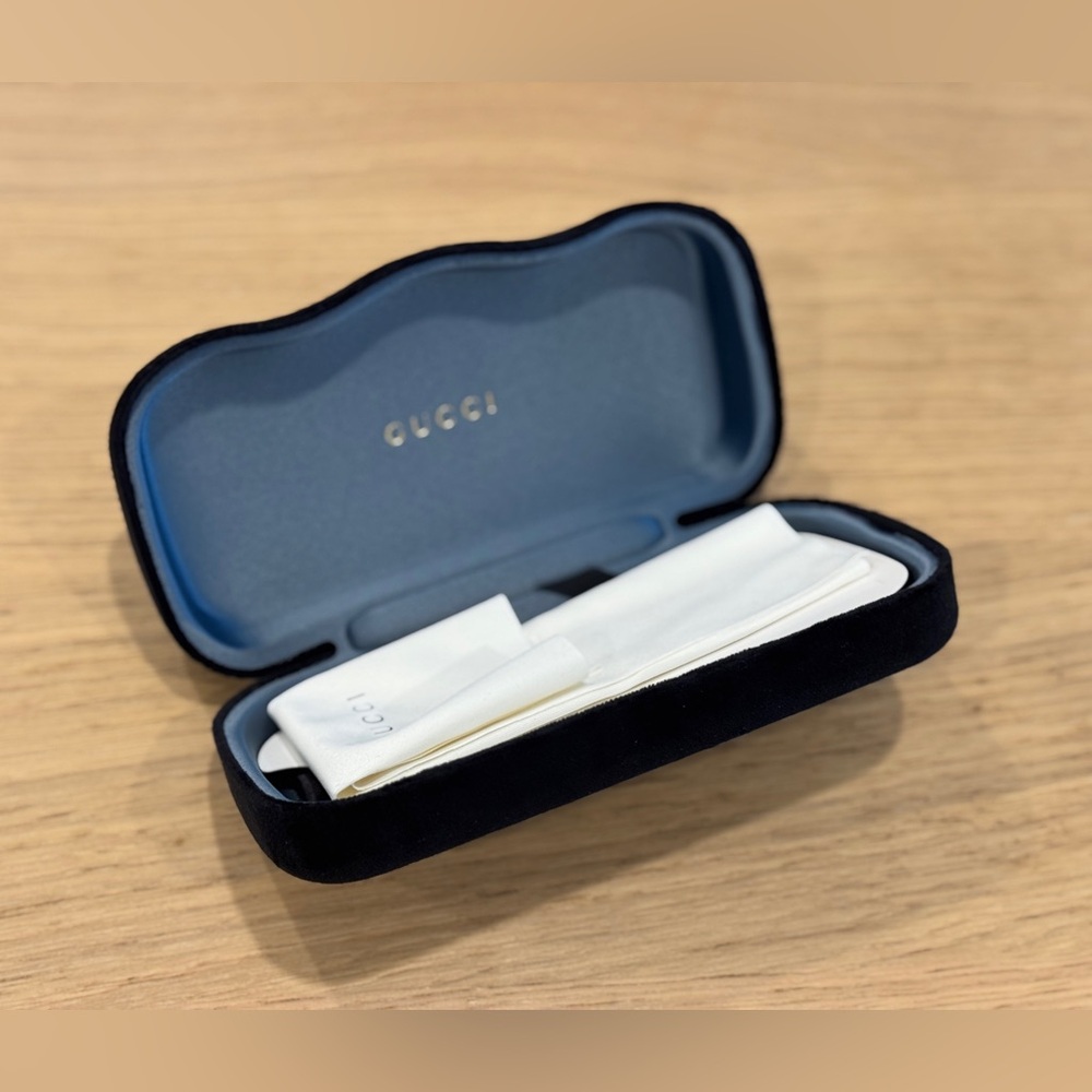 Gucci Midnight Blue Velvet Eyewear Case